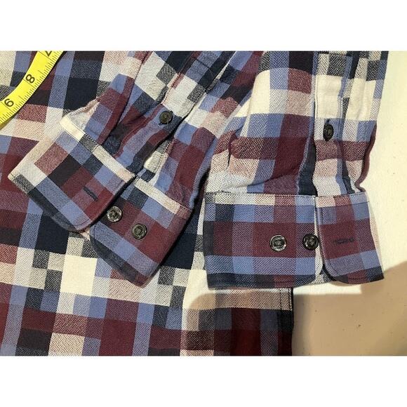 Perry Ellis Men's Square Pixelated Plaid Long Sleeve Button-Down Shirt Size 2XLT - Picture 6 of 11